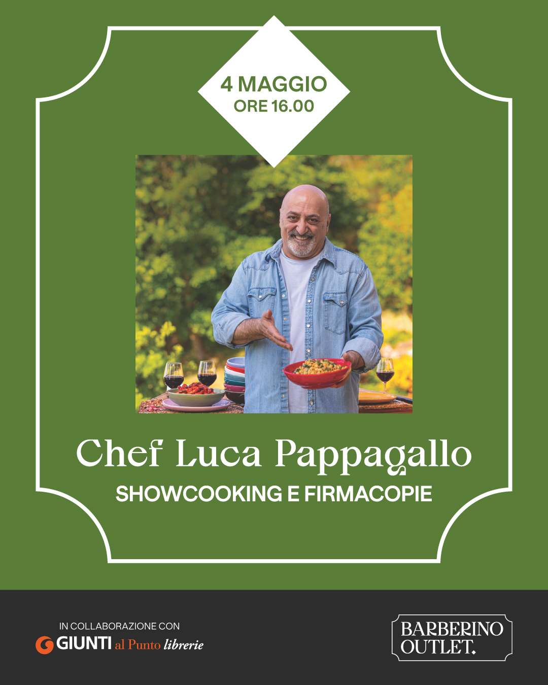 Chef Luca Pappagallo ospite di Barberino Outlet